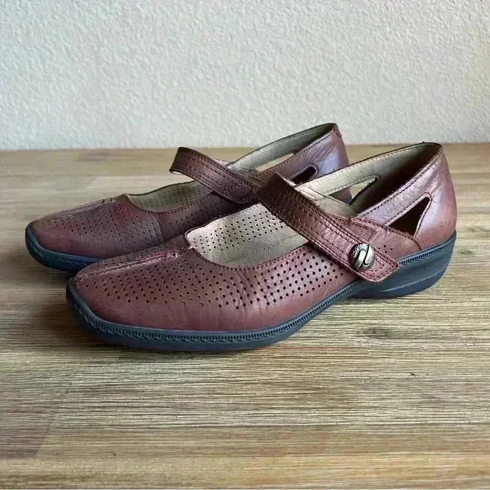 Hotter Mary Jane Shoes Brown Womens 8.5 Leather Comfort Classic Sophisticated - Picture 2 of 15